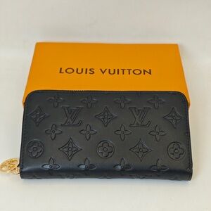 Louis Vuitton Navy Monogram Zipper Wallet